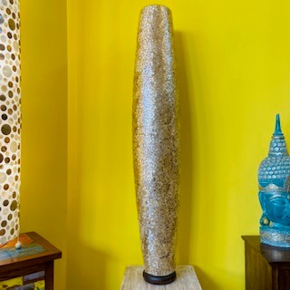 Lampada etnica da terra madre piantana con due luci - ETNICBAY