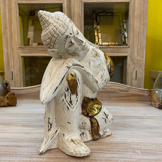 Statuetta Buddha scultura yoga relax meditazione - ETNICBAY