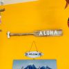 Pagaia decorativa Aloha in legno etnico artigianale - ETNICBAY
