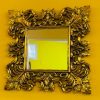 Specchio etnico barocco cornice in legno color oro - ETNICBAY