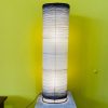 Lampada da terra ferro battuto tessuto bianco e nero - ETNICBAY