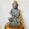 Scultura pietra statua etnica musicista orientale - ETNICBAY