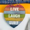 Cuore in legno cartello decorativo stile surfista - ETNICBAY