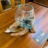 Vaso etnico in vetro su radice calice soprammobile - ETNICBAY