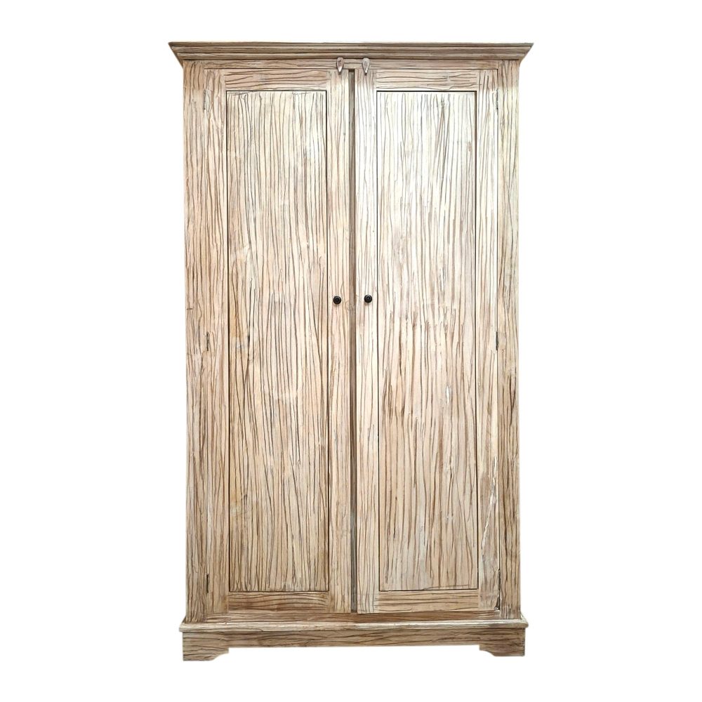 Armadio etnico in teak shabby chic guardaroba arte povera - ETNICBAY
