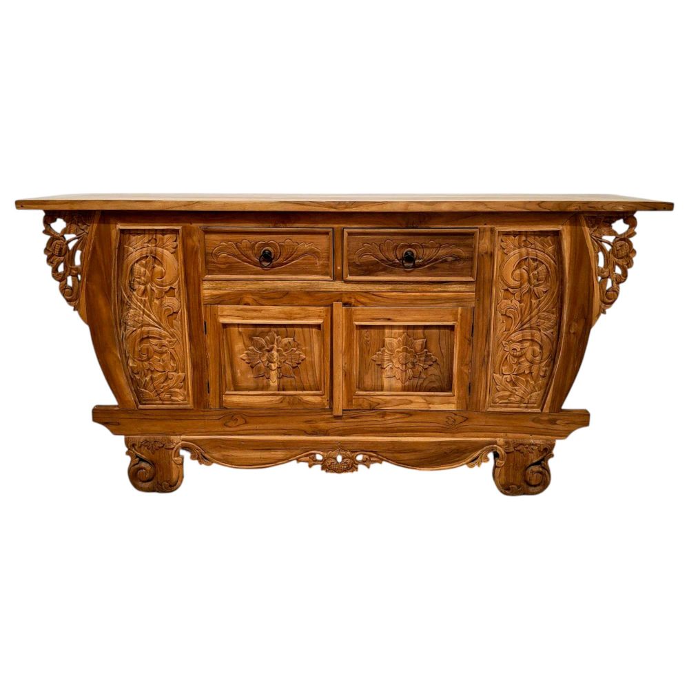 Buffet madia stile coloniale in legno teak - ETNICBAY