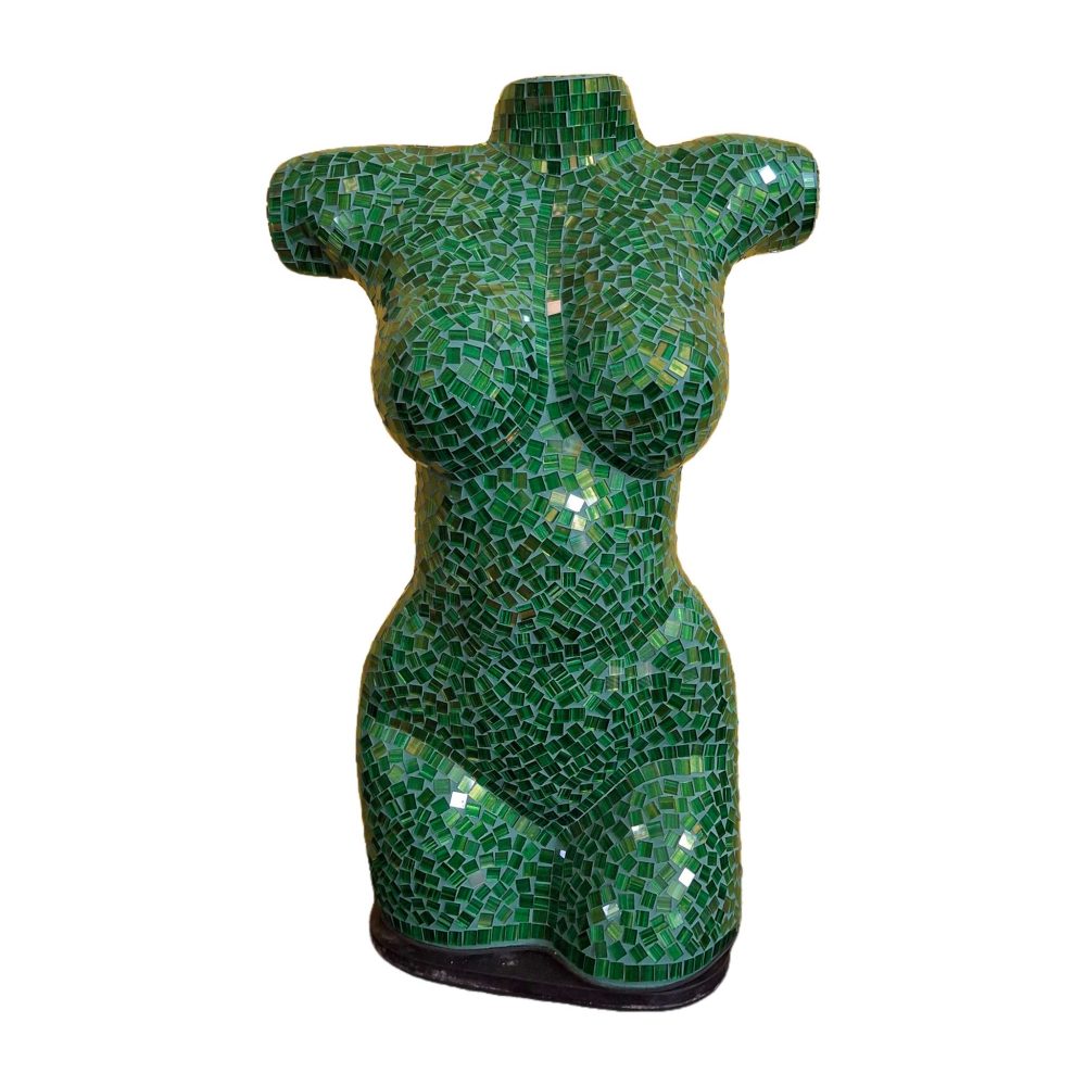 Busto di venere lampada tavolo abatjour in vetro verde - ETNICBAY