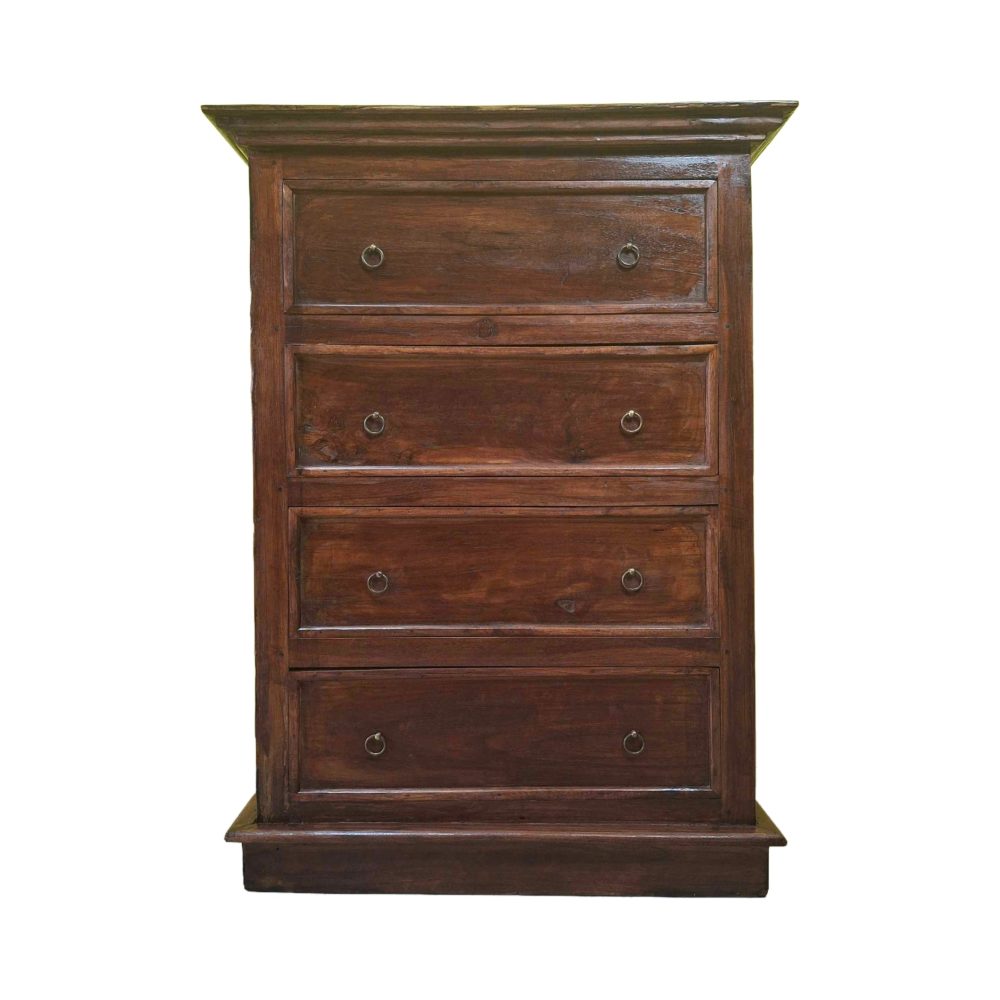 Cassettiera etnica mobile arte povera in legno teak - ETNICBAY