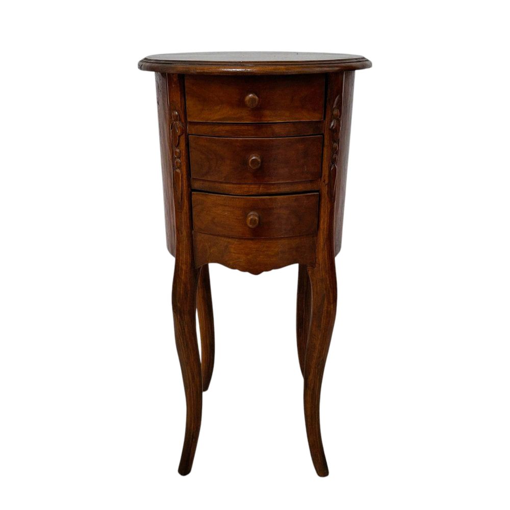 Comodino vintage in legno teak stile liberty - ETNICBAY