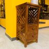 Comodino etnico in teak design moderno mobile minimal - ETNICBAY