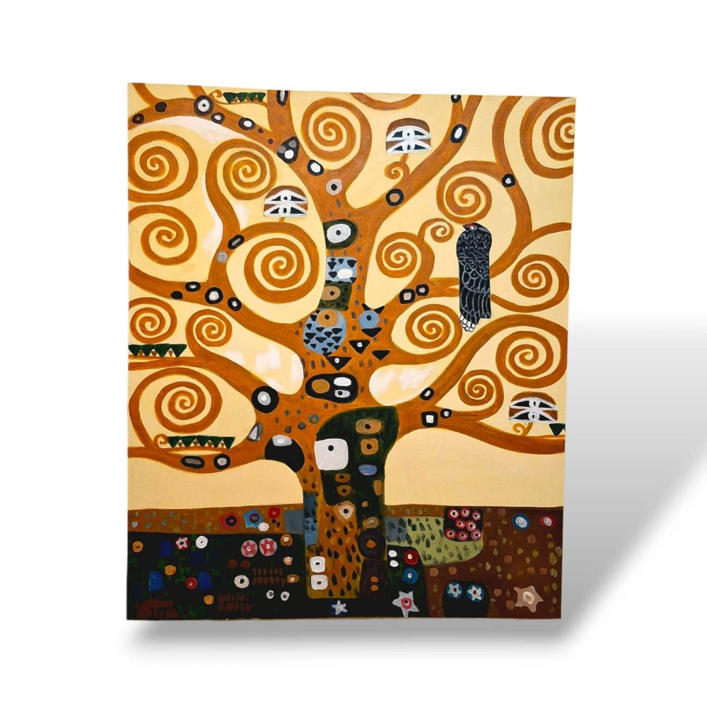 Quadro l' albero della vita di Gustav klimt dipinto artigianale - ETNICBAY