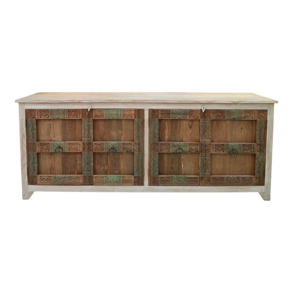 Credenza Bali In Legno Teak Madia Shabby Chic - ETNICBAY