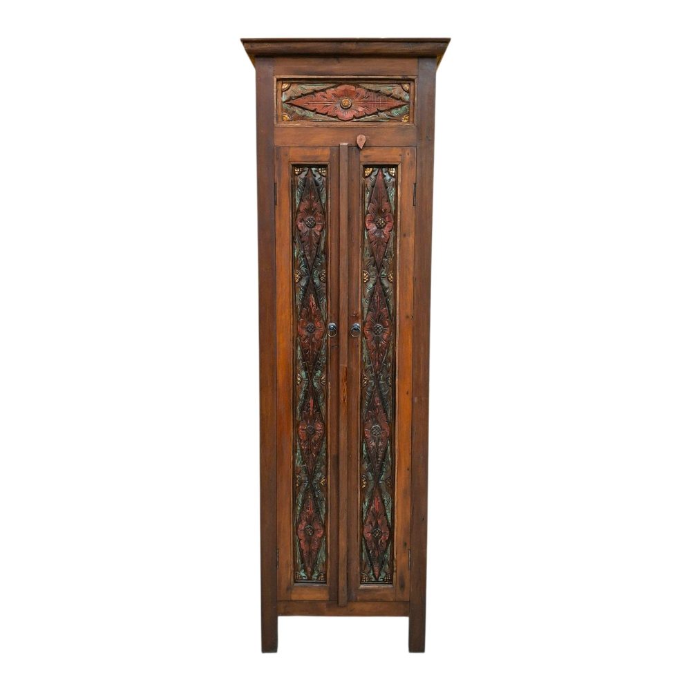 Credenza etnica armadio a colonna in legno teak - ETNICBAY