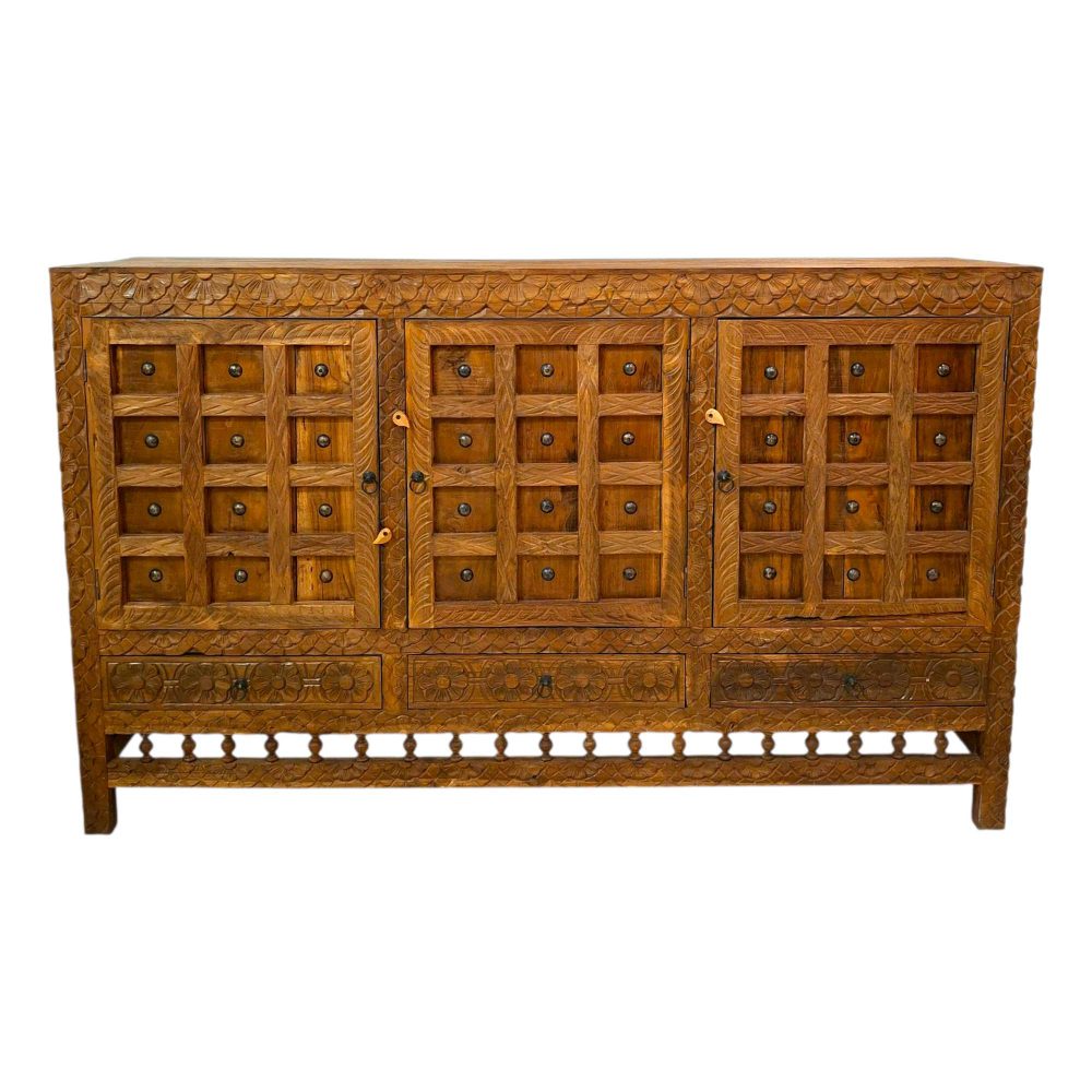 Credenza etnica mobile vintage buffet in teak porta tv - ETNICBAY