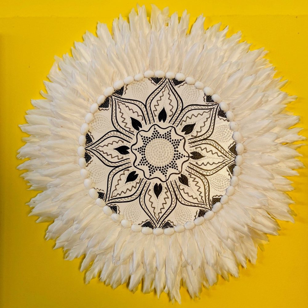 Mandala Etnico Deco Parete Conchiglie Piume Loto - ETNICBAY