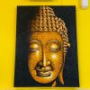 Quadro etnico dipinto Buddha su tela ricamata - ETNICBAY