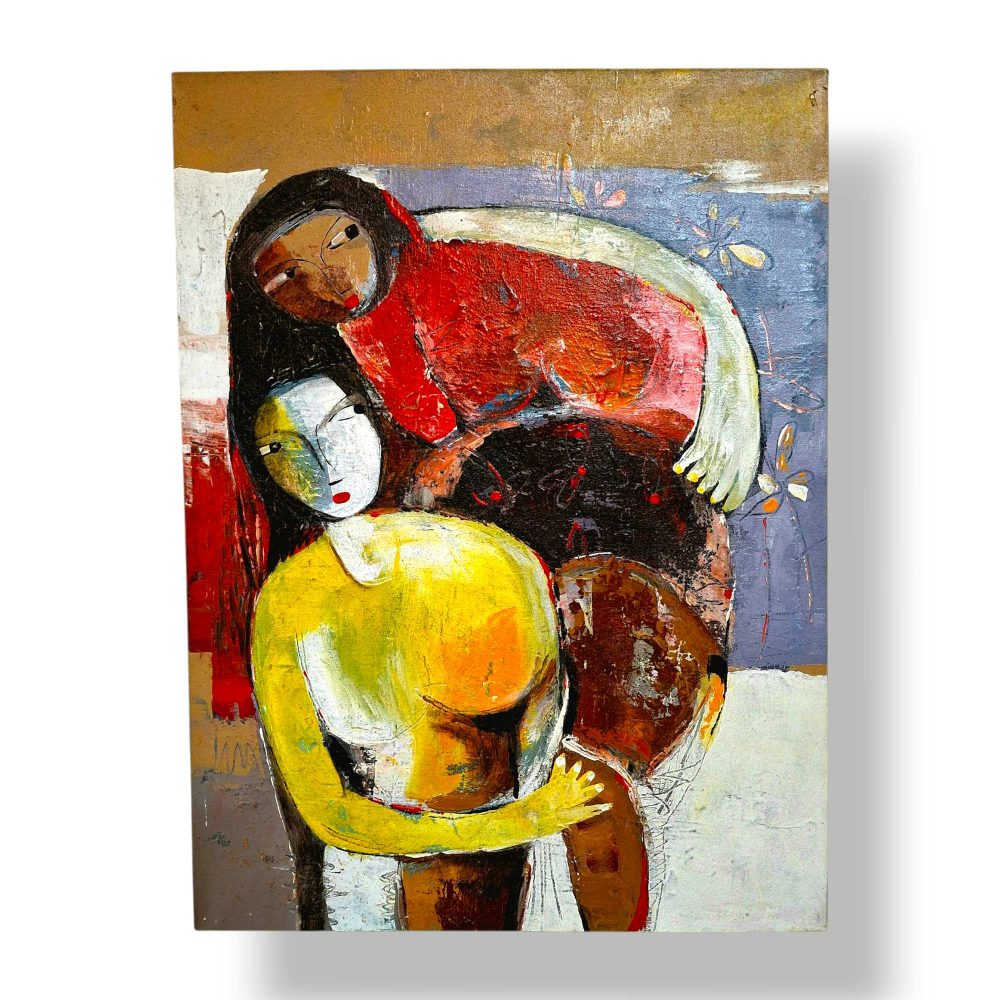 Dipinto etnico quadro maternità arte impressionismo - ETNICBAY