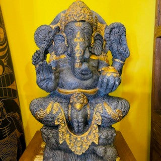 Ganesh statua elefante sacro in pietra divinità - ETNICBAY