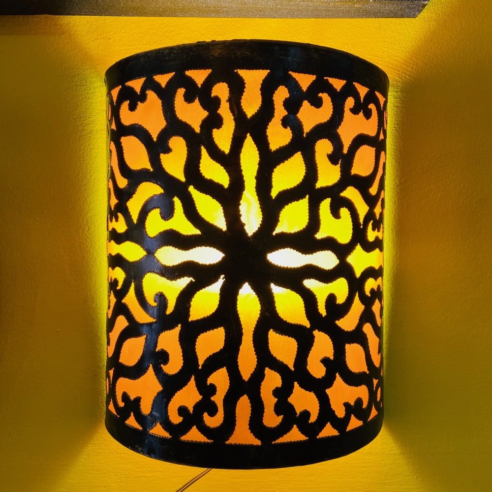 Applique ferro battuto lampada da parete minimal