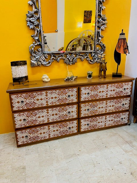 Cassettiera madia buffet mobile etnico porta tv - ETNICBAY