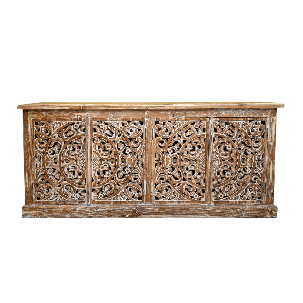 Madia etnica mobile in legno teak buffet shabby chic - ETNICBAY