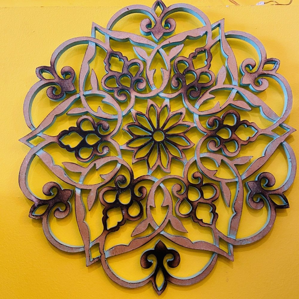 Mandala etnico fiore di loto sacro quadro etnico
