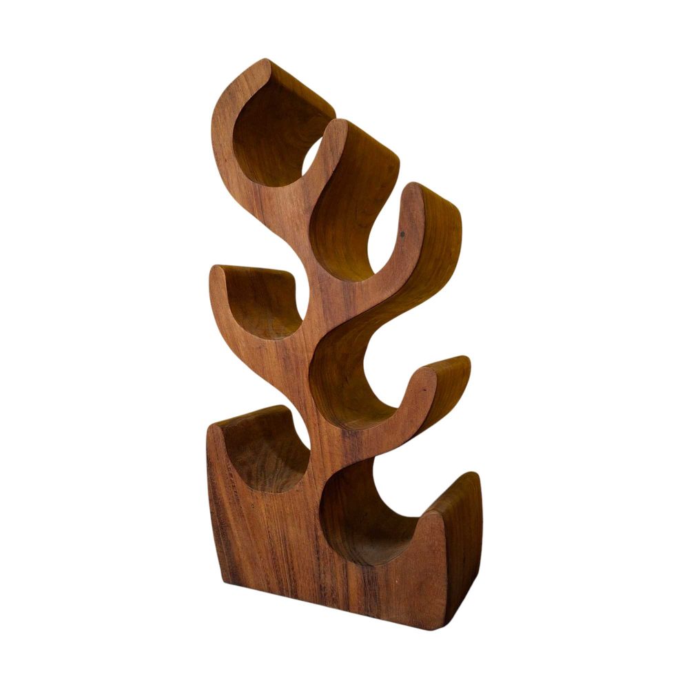 Porta bottiglie in legno suar soprammobile