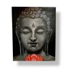 Quadro etnico acrilico su tela Buddha fiore di loto - ETNICBAY