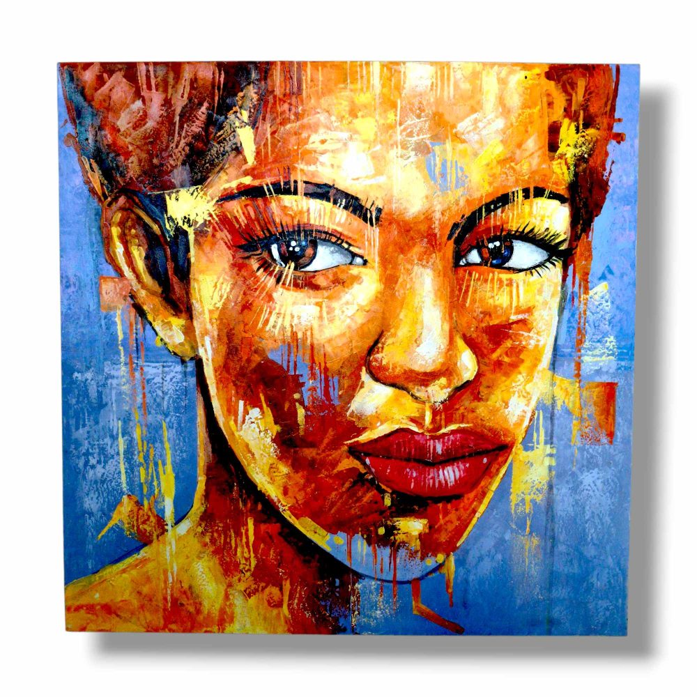 Quadro etnico artigianale ritratto di donna - ETNICBAY