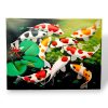 Quadro etnico dipinto carpe Koi olio su tela - ETNICBAY