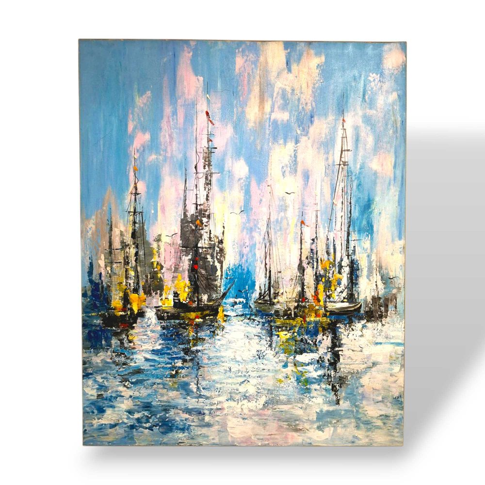 Quadro etnico marino dipinto imbarcazioni - ETNICBAY