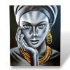 Quadro woman in gold olio su tela etnico - ETNICBAY