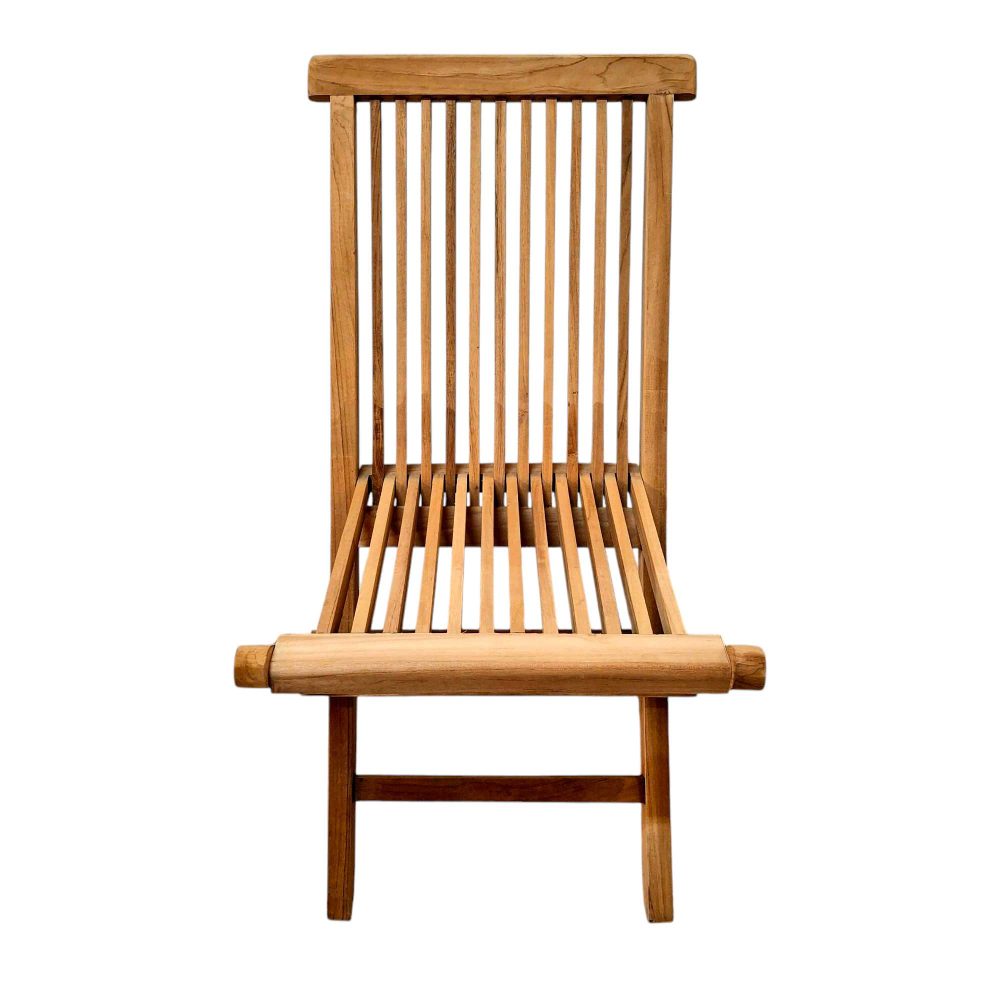 Sedia pieghevole in legno teak grezzo