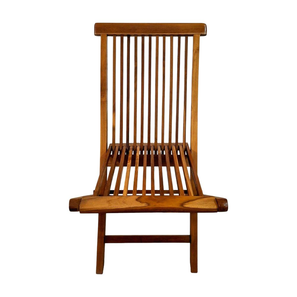 Sedia pieghevole in legno teak naturale