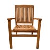 Sedia poltroncina ergonomica in teak massello - ETNICBAY