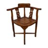 Sedia etnica in teak con intagli floreali - ETNICBAY