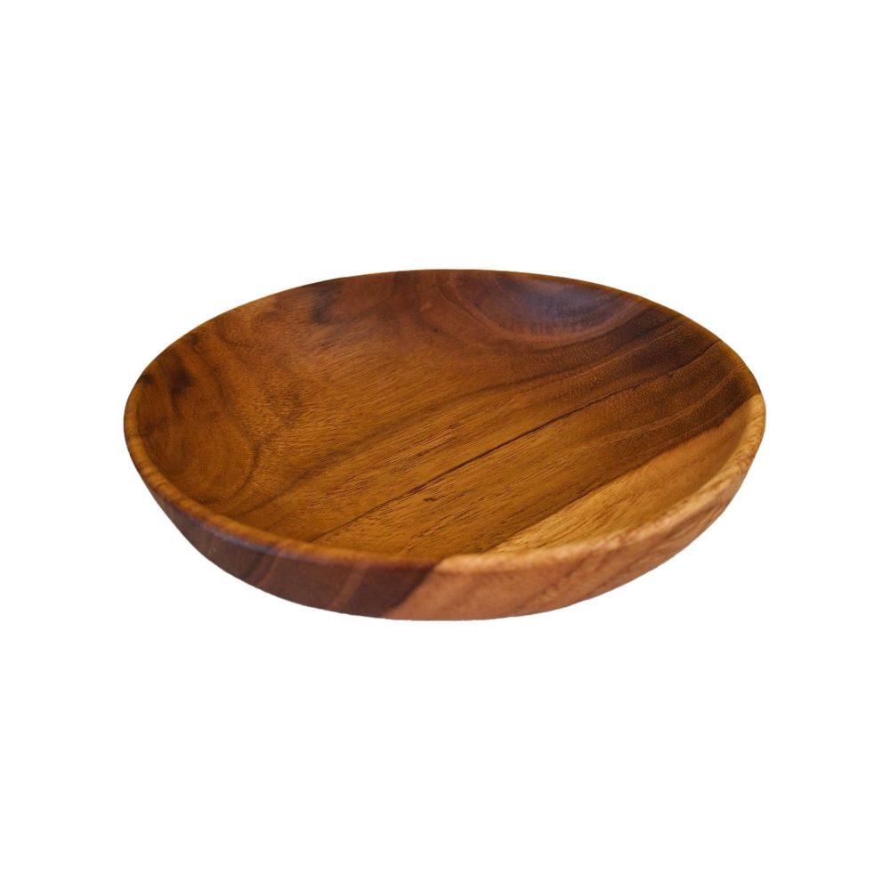 Piatto artigianale in legno teak piccolo