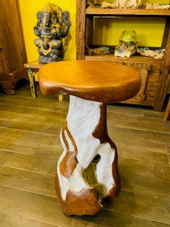Sgabello etnico radice di teak stile wabi sabi - ETNICBAY