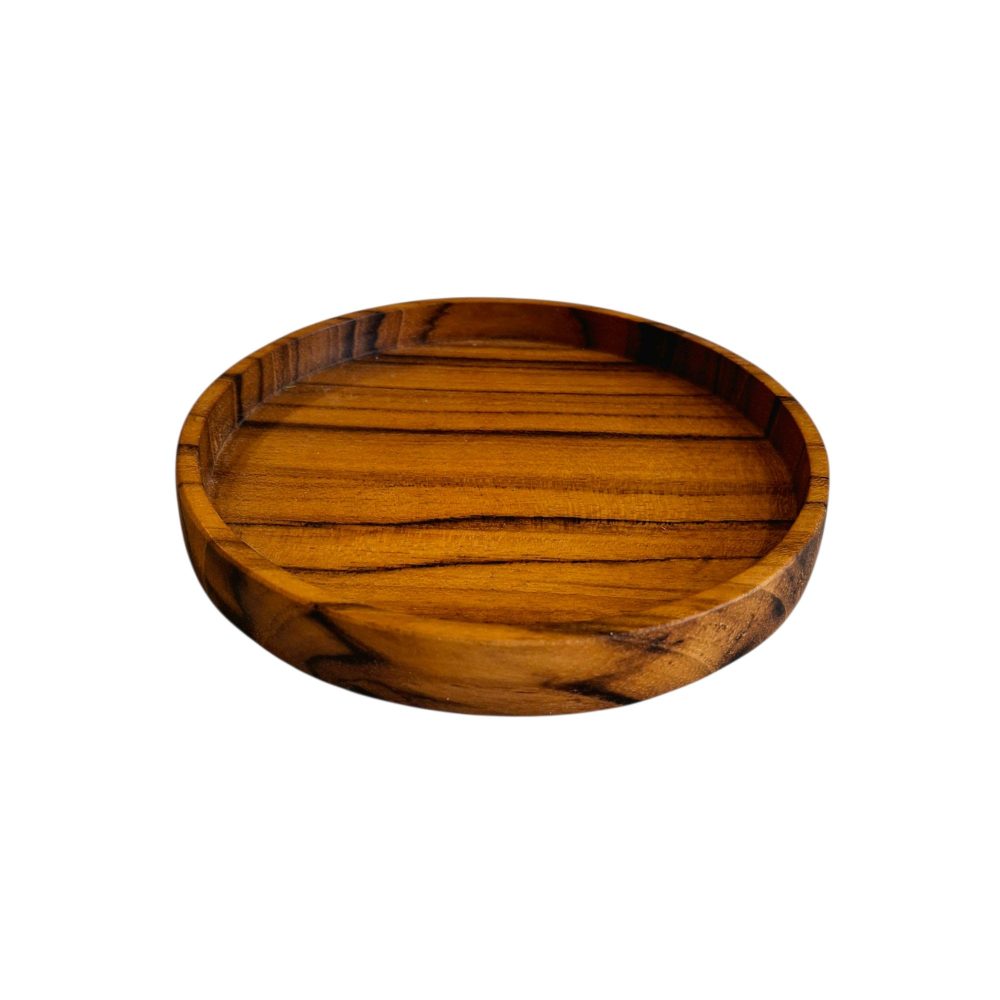 Sottobicchieri artigianali in legno teak naturale