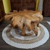 Tavolino etnico da salotto in radice di teak per interno ed esterno - ETNICBAY