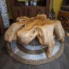Tavolino da salotto etnico in radice di teak intera - ETNICBAY