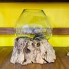 Vaso vetro e radice ampolla acquario stile etnico - ETNICBAY