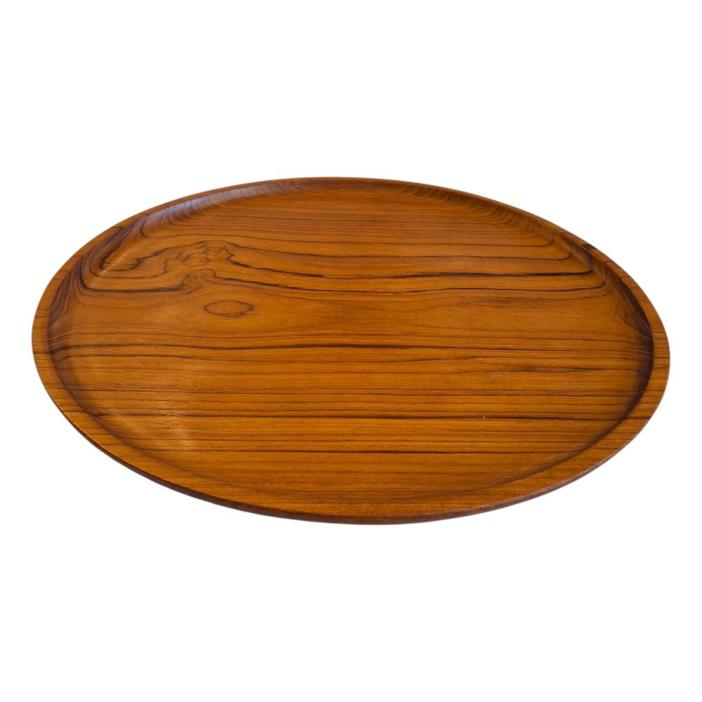 Piatto per pizza vassoio in legno teak svuota tasche