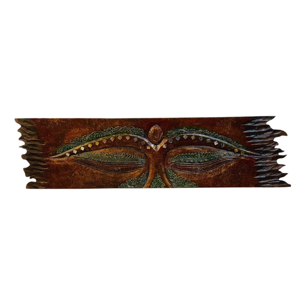 Buddha quadro in legno Arredamento etnico yoga om - ETNICBAY