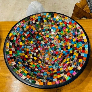 Piatto Centro Tavola Svuota Tasche Mosaico Vetro - ETNICBAY
