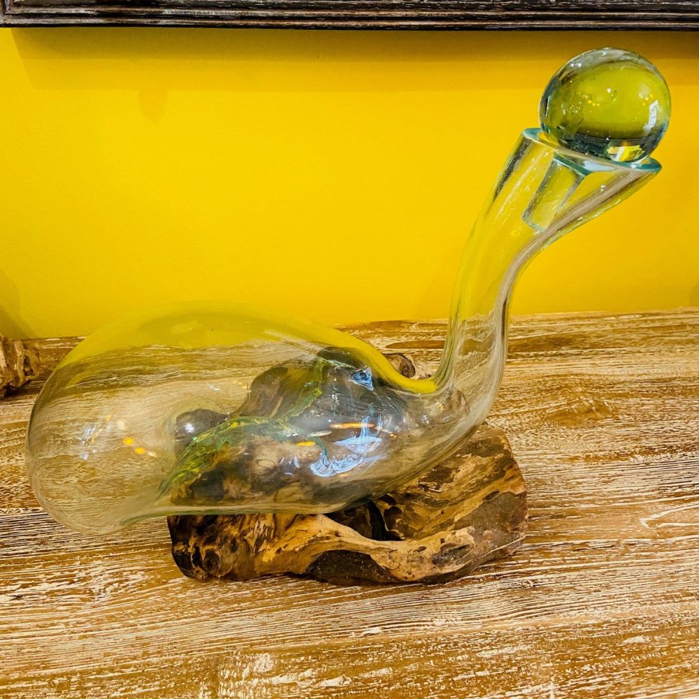 Bottiglia Liquori Decanter Vetro Soffiato Radice - ETNICBAY