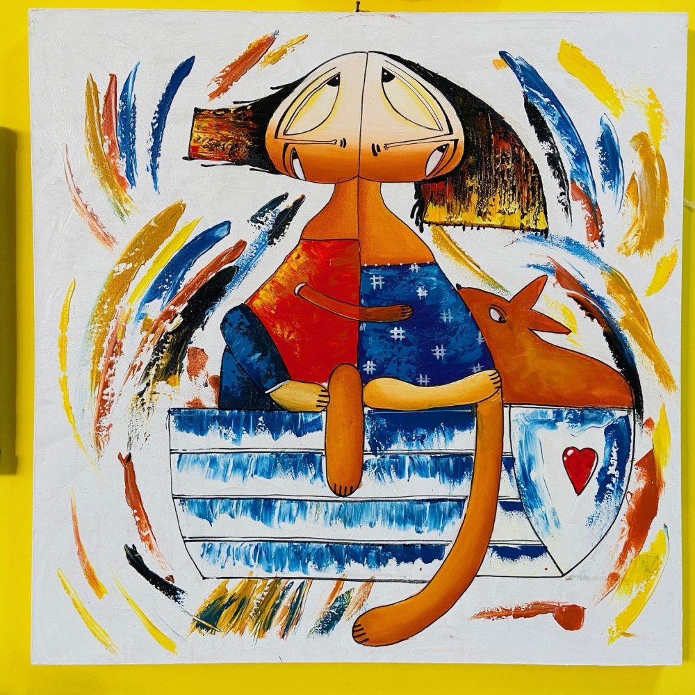 Quadro moderno tela copia d'autore Janine Daddo