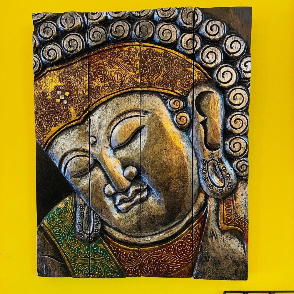 Buddha quadro legno decorazioni orientali etniche