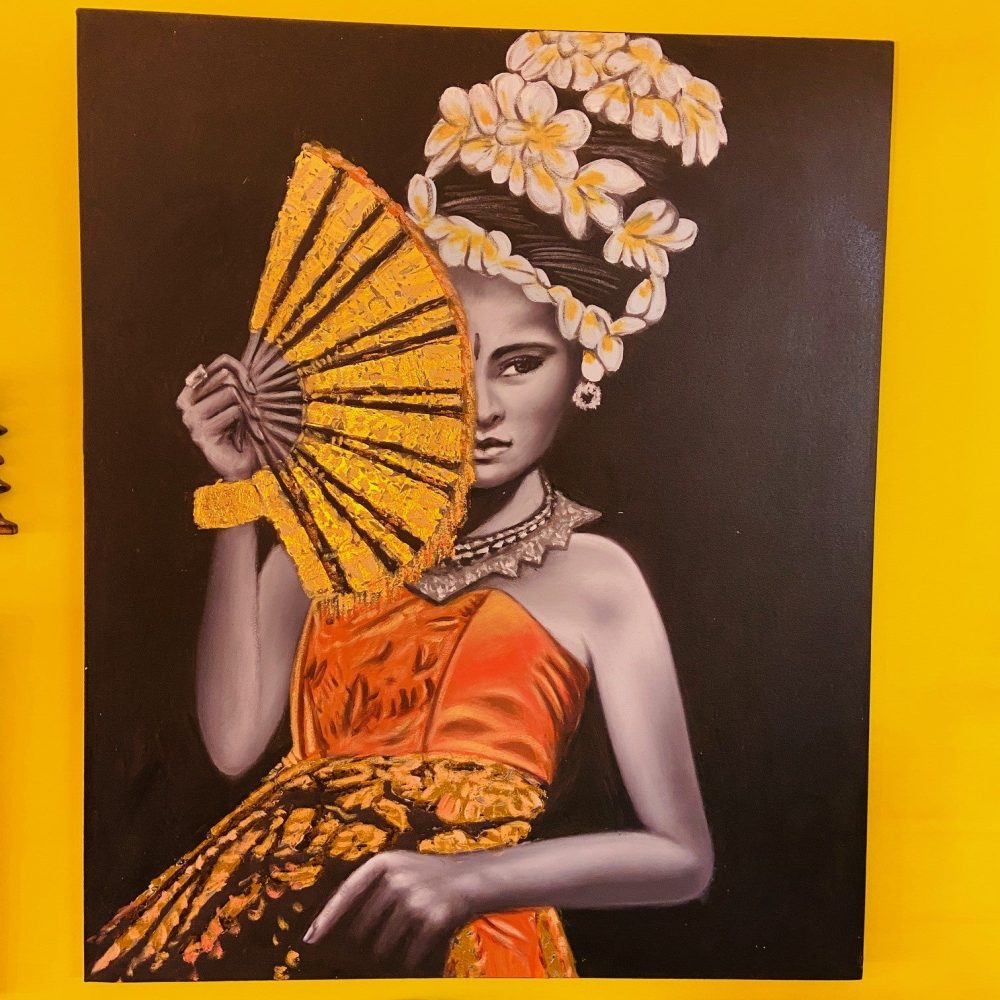Quadro orientale dipinto tela olio arte esotica
