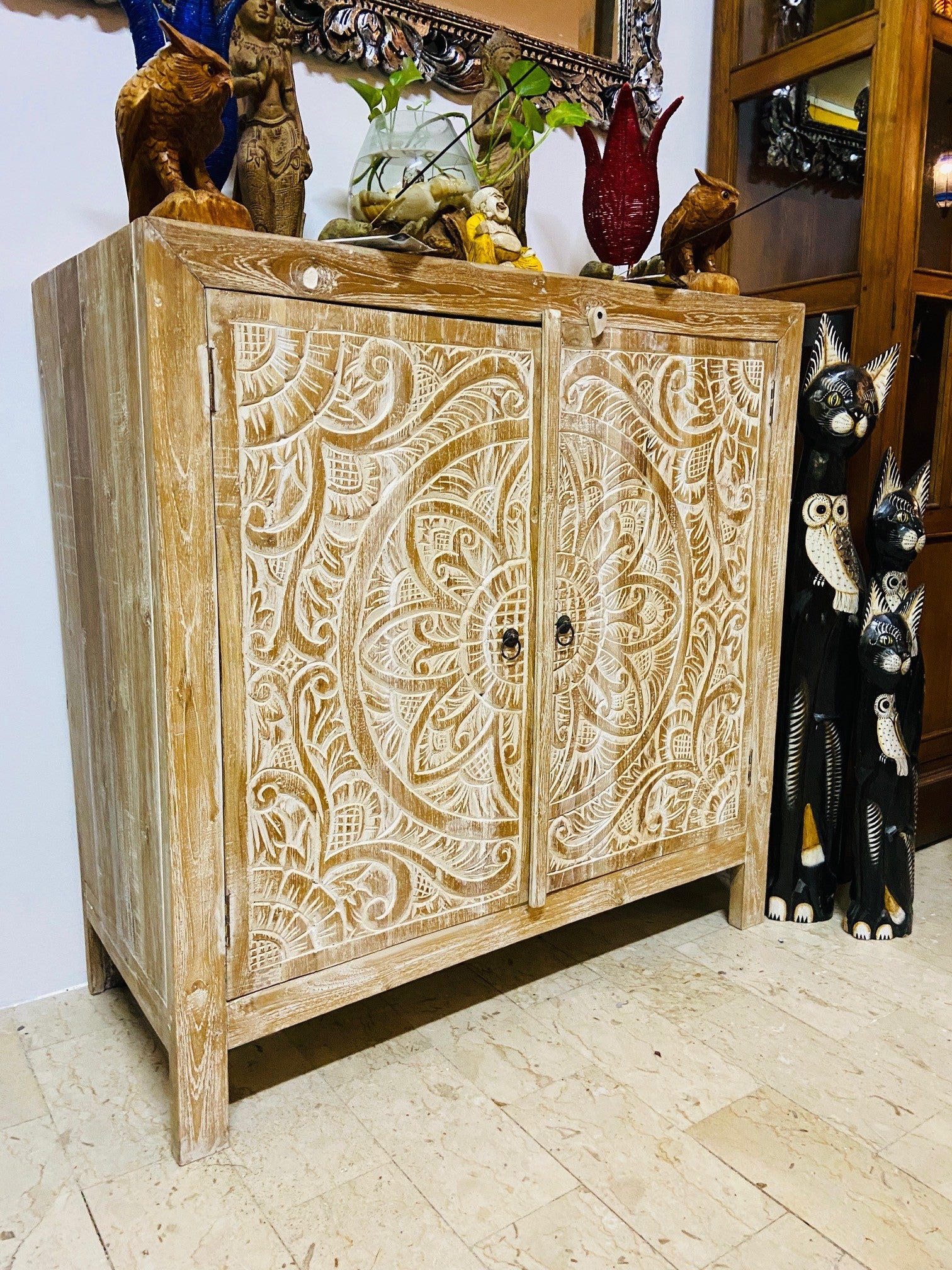 Buffet etnico shabby chic mobile ingresso madia - ETNICBAY